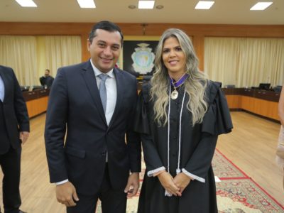 Wilson Lima destaca papel do TRE-AM como um dos pilares da democracia, durante posse de desembargadora