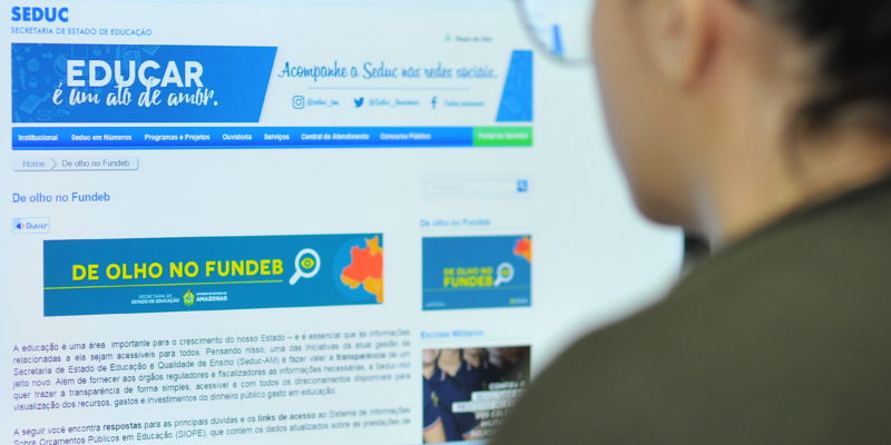 Seduc-AM implanta transparência do Fundeb no site do órgão